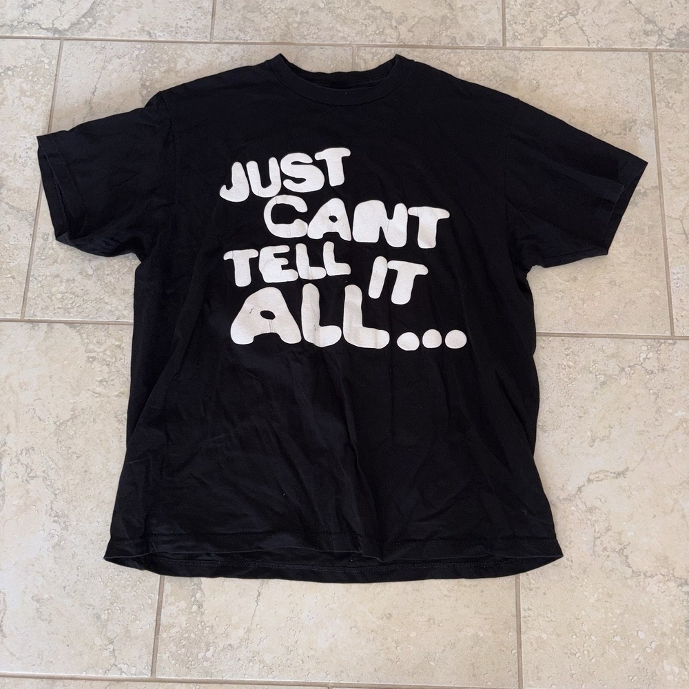 Hulvey Christopher Puff Print Tee "Just Cant Tell It All" Size Extra Large XL